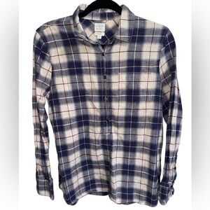 J.Crew Boy Fit Plaid Button Down Shirt Cotton Size Small